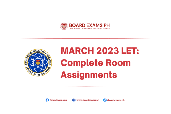 tacloban let room assignment march 2023