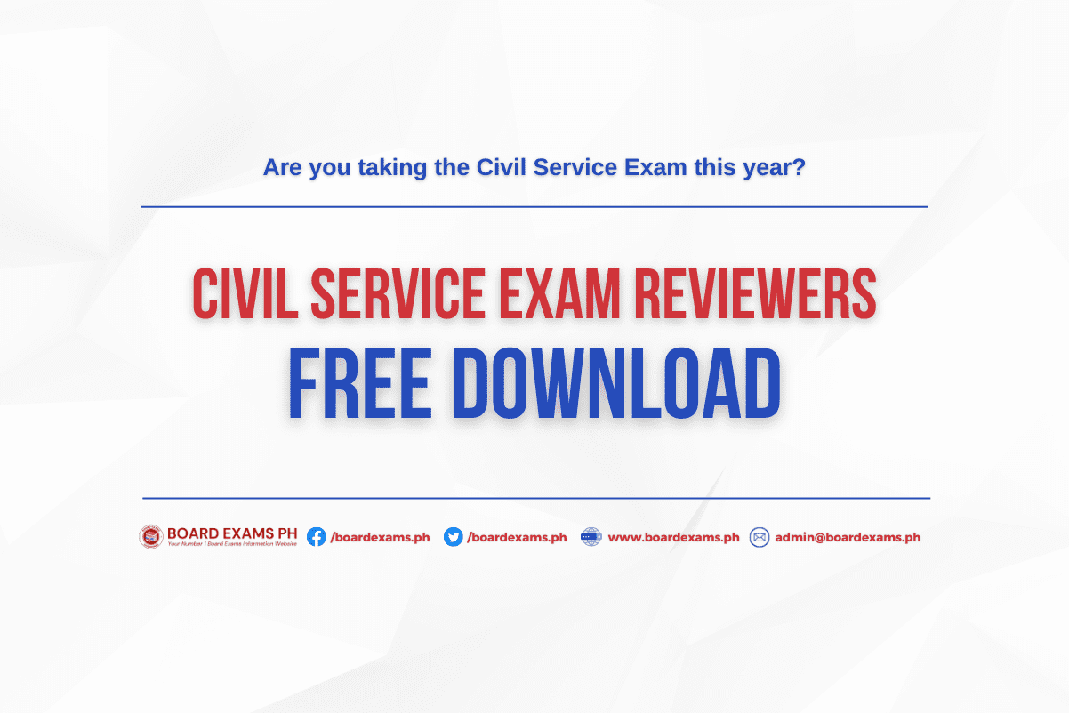 Civil Service Exam Reviewers 2023 – Board Exams PH