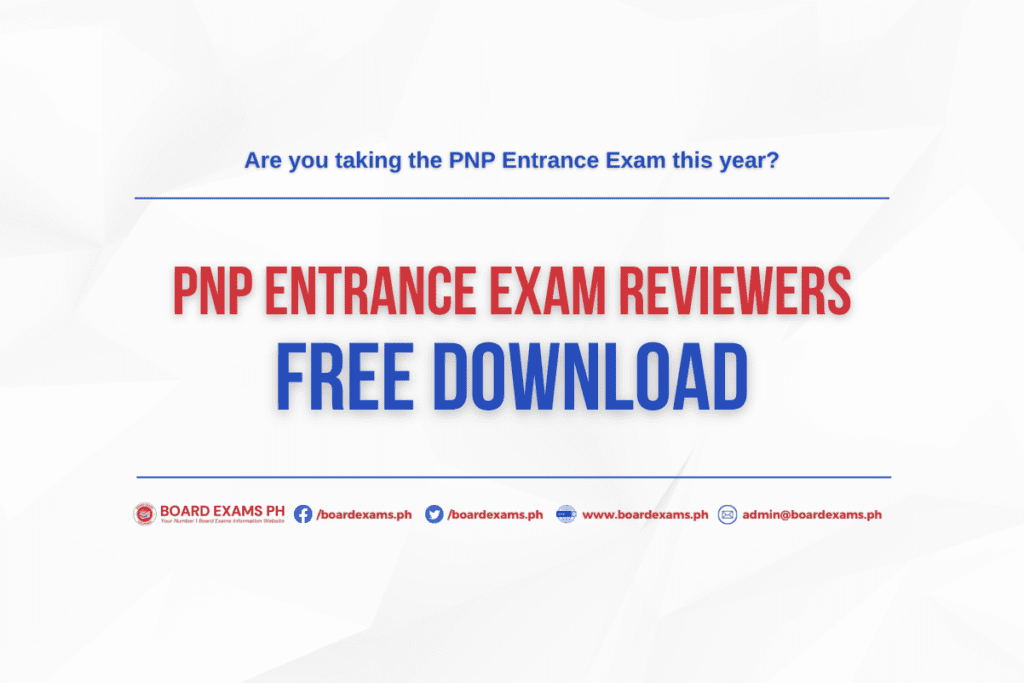 PNP Entrance Exam Reviewers 2023 [FREE DOWNLOAD] – Board Exams PH