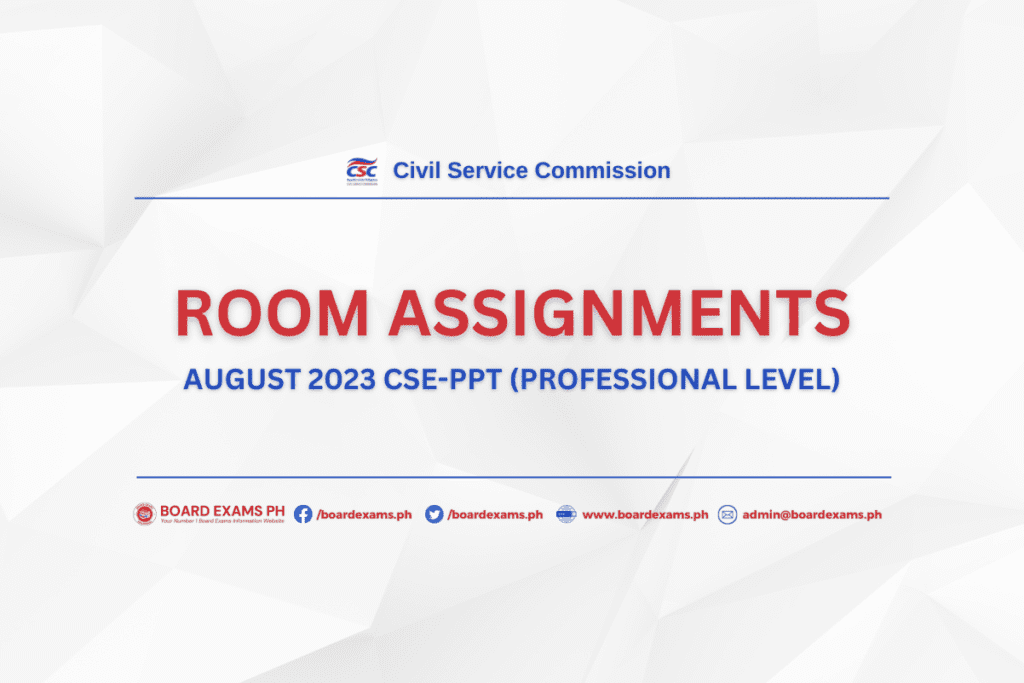 civil service commission room assignment 2022