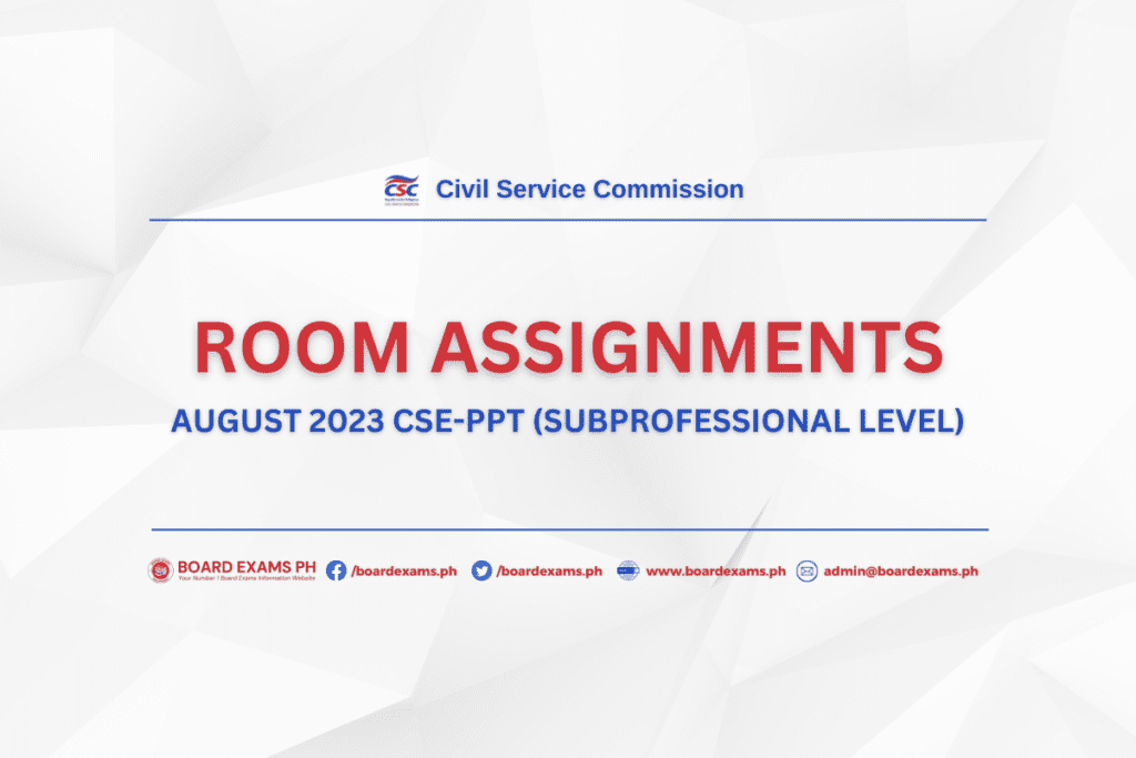 ce board exam 2023 room assignment