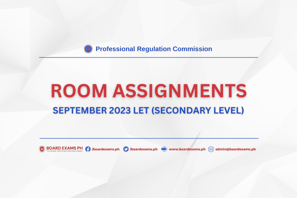 room assignments let sept 2023