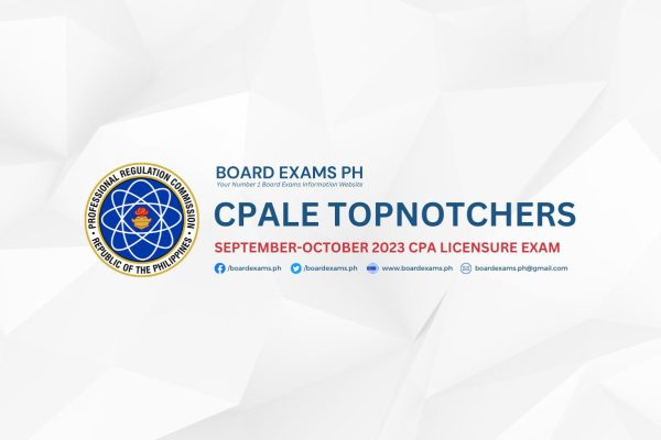 TOPNOTCHERS September October Certified Public Accountant Licensure Exam CPALE Board