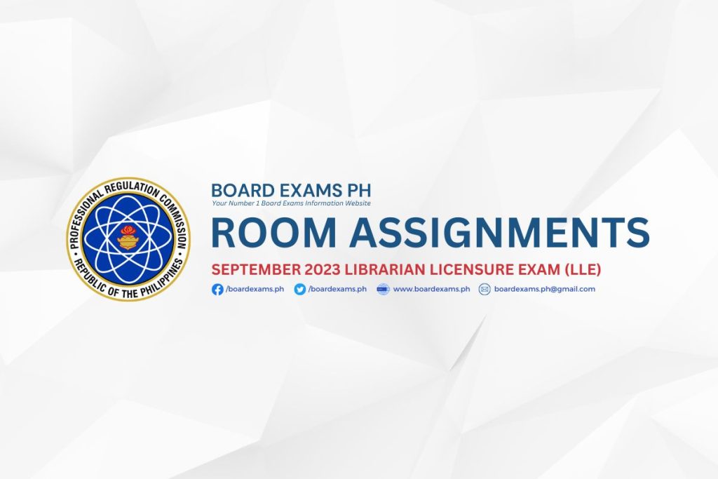 room assignment prc september 2023 let
