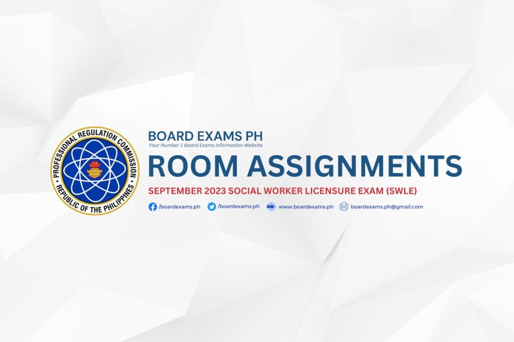 ROOM ASSIGNMENTS September 2023 Social Worker Licensure Exam SWLE 1024x683 