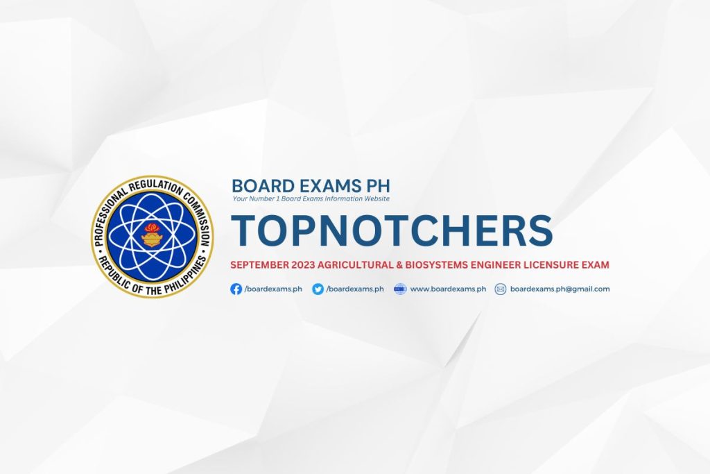 TOPNOTCHERS: September 2023 Agricultural And Biosystems Engineer ...