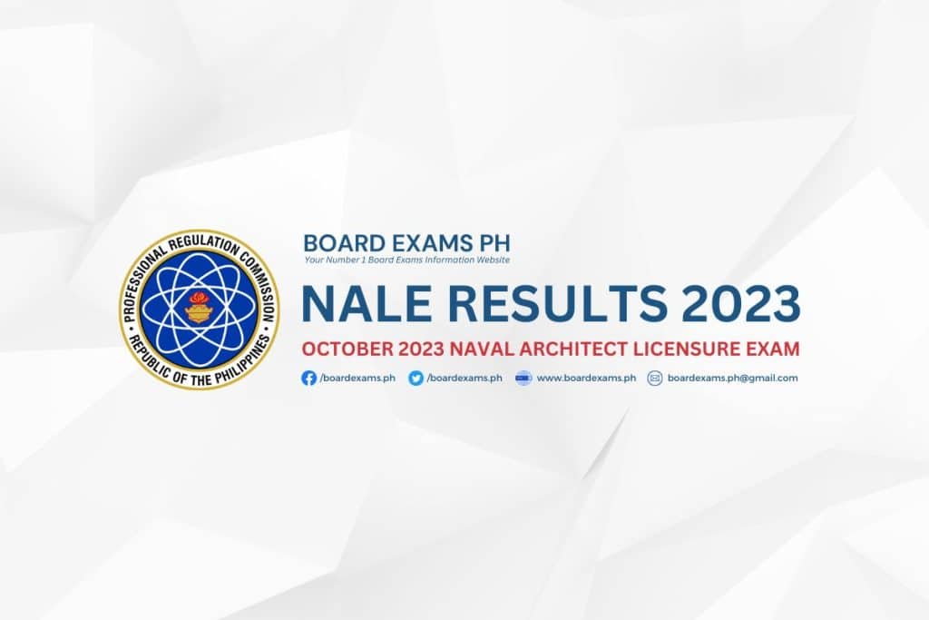 NALE RESULTS October 2023 Naval Architect Licensure Examination List