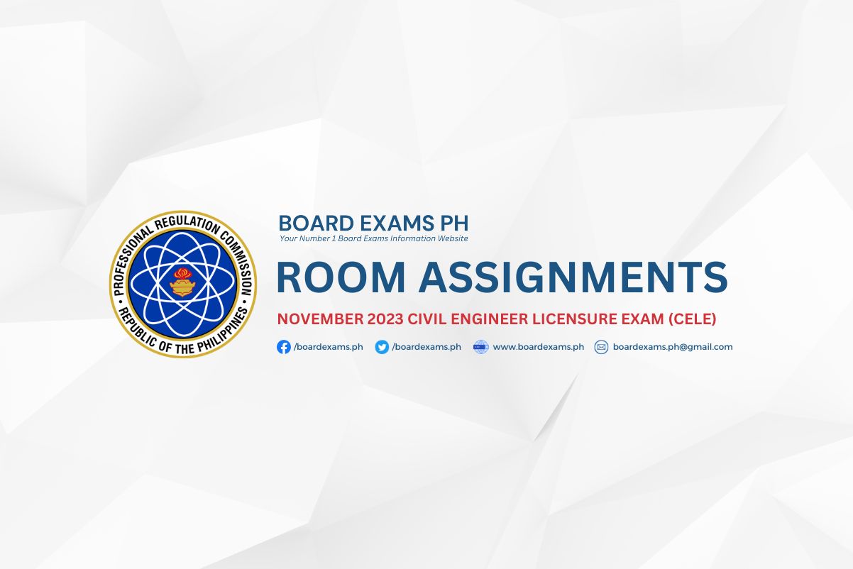 civil engineering board exam room assignments
