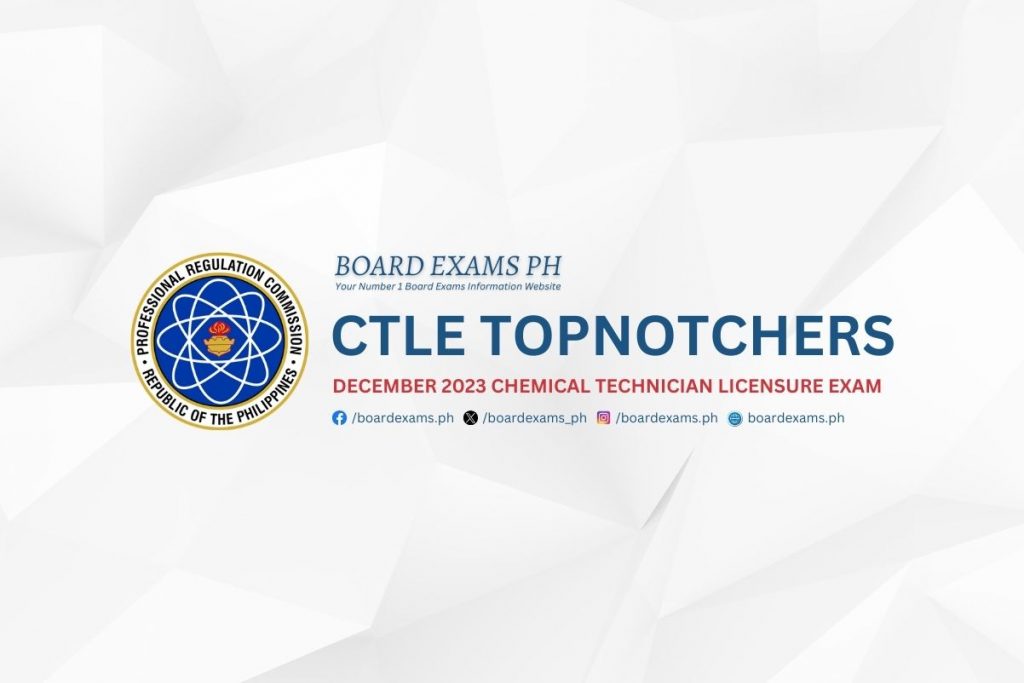 TOPNOTCHERS December 2023 Chemical Technician Licensure Exam (CTLE