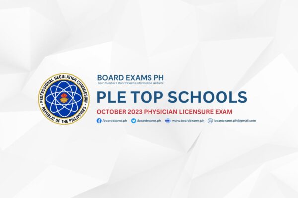 PERFORMANCE OF SCHOOLS: October 2023 Physician Licensure Exam (PLE ...