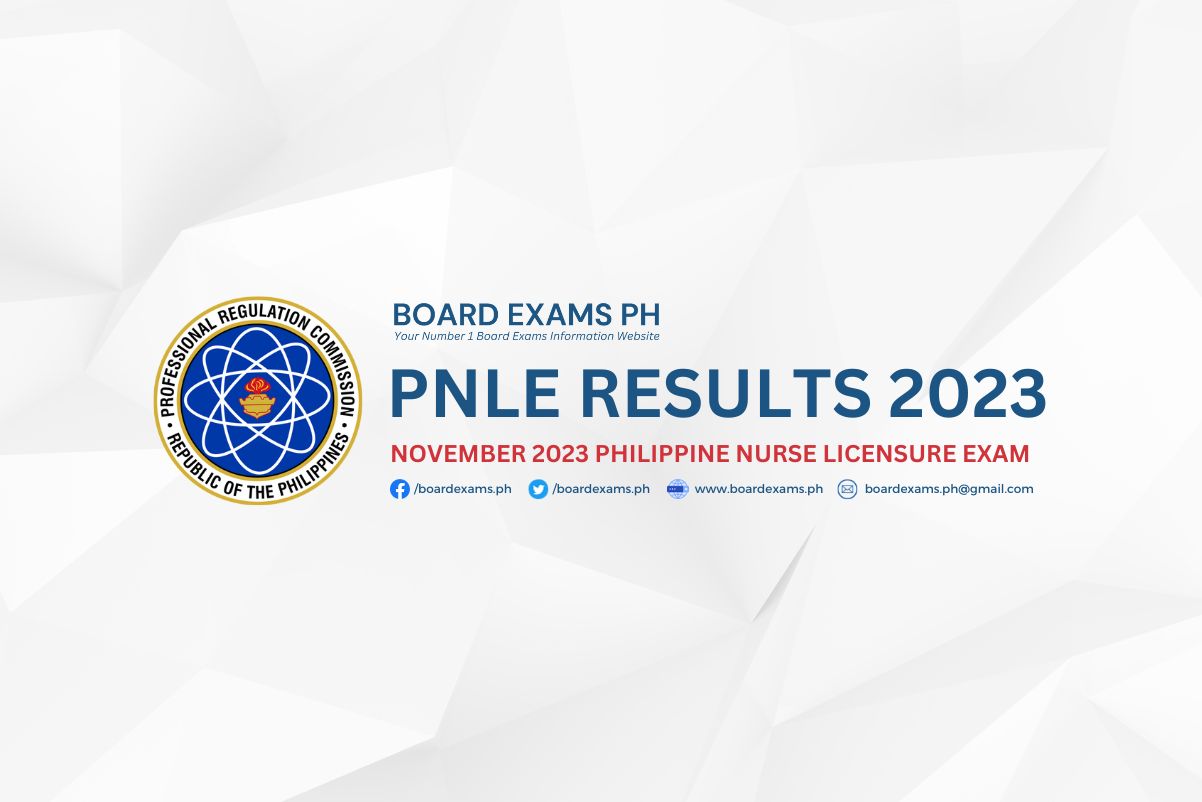 PNLE RESULTS: November 2023 Philippine Nurse Licensure Exam List