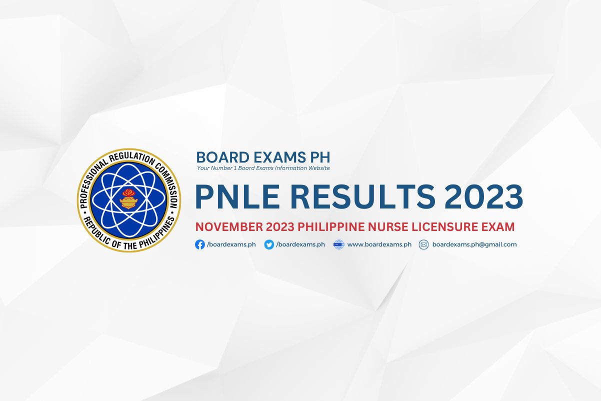 PNLE RESULTS November 2023 Philippine Nurse Licensure Exam List of