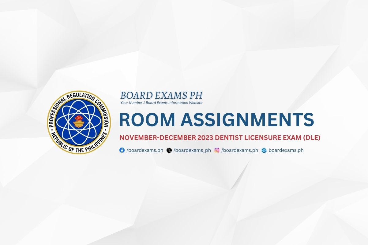 prc room assignment dentistry 2022