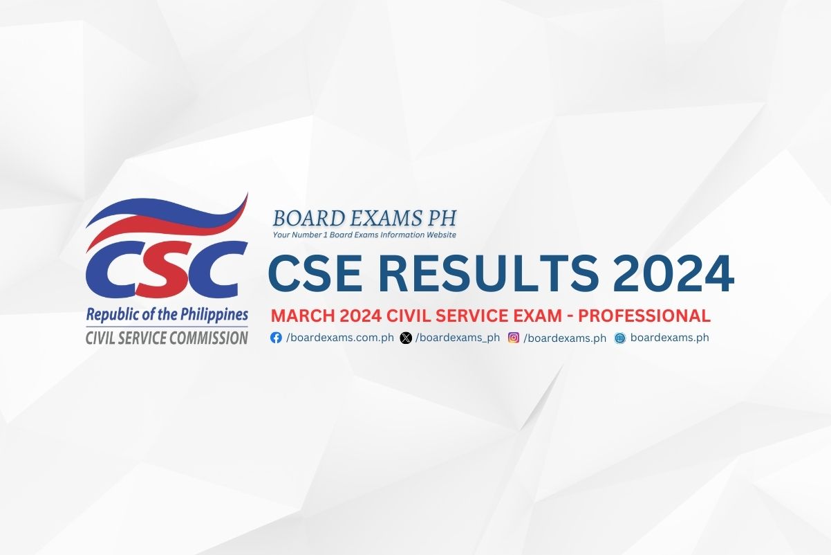 LIST OF PASSERS March 2024 Civil Service Exam Results (Professional