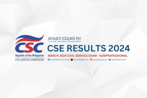 LIST OF PASSERS March 2024 Civil Service Exam Results Subprofessional   CSE RESULTS 2024 March 2024 Civil Service Exam Subprofessional 600x400 