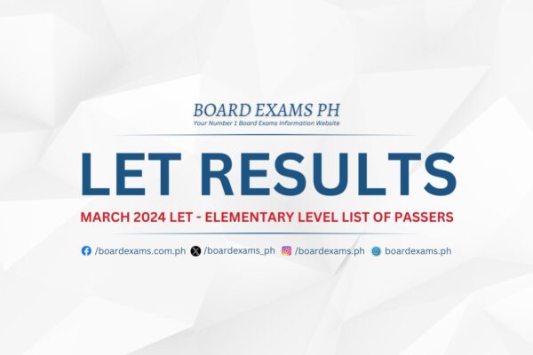 LET RESULTS ELEMENTARY March 2024 Licensure Exam For Teachers List Of   LET RESULTS March 2024 LET Elementary Level List Of Passers 600x400 