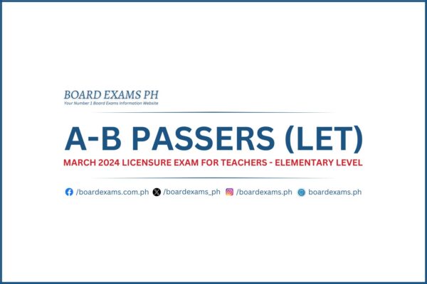 A-B PASSERS (Elementary Level): March 2024 Licensure Exam For Teachers ...