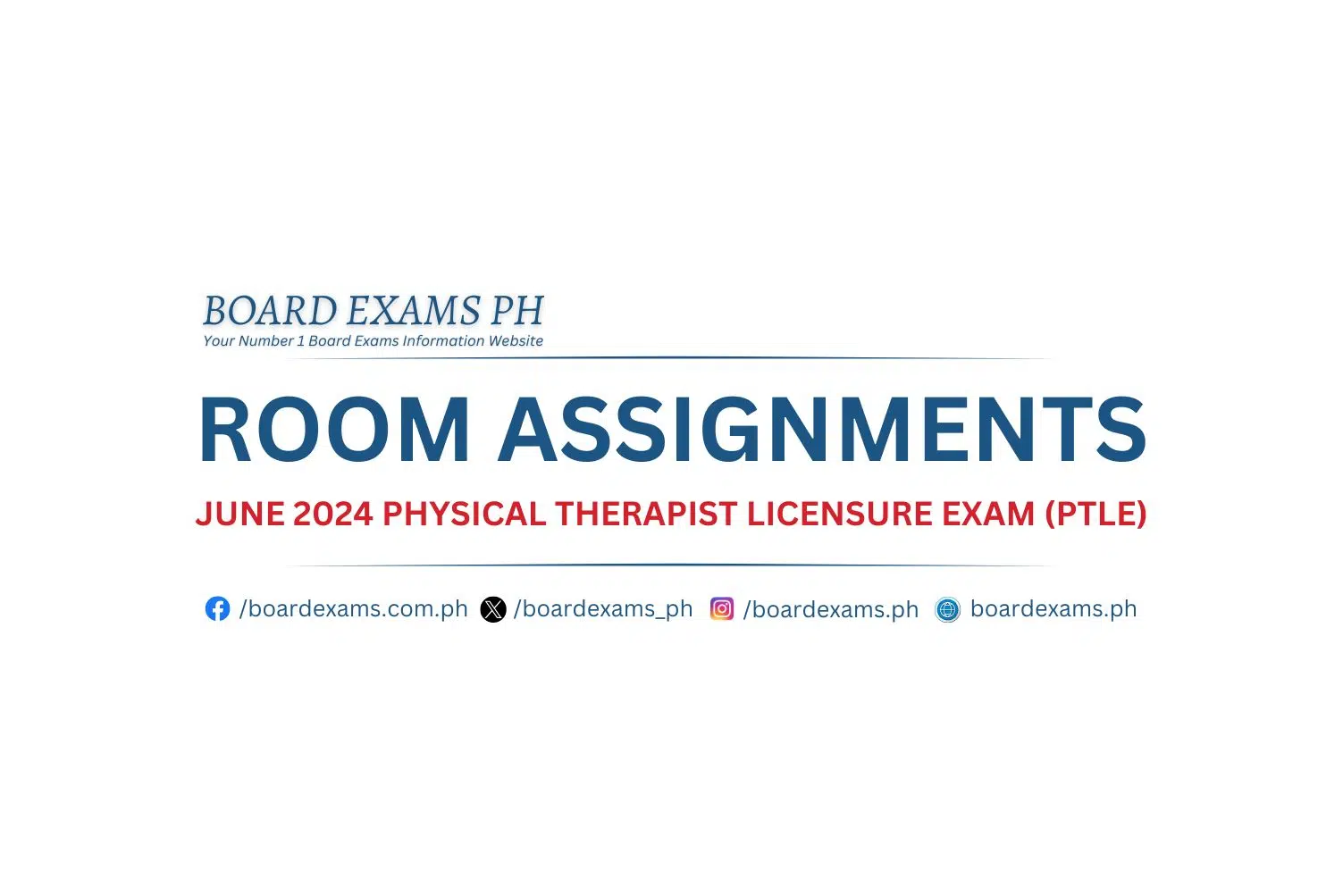 room assignment physical therapy december 2022