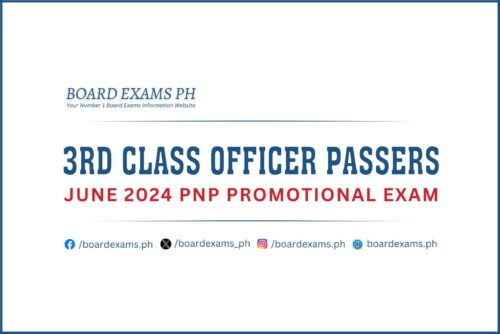 3RD CLASS OFFICER PASSERS: June 2024 PNP Promotional Exam (PromEx ...