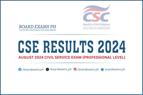 Cse Results Professional Level August 2024 Civil Service Exam List